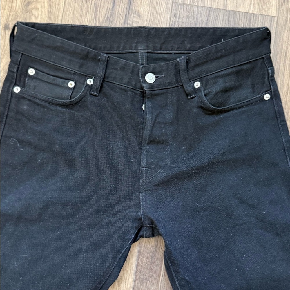 Buck Mason Black Slim Straight Jeans - Clean Finish